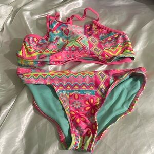 Neon 2 piece bathing suit